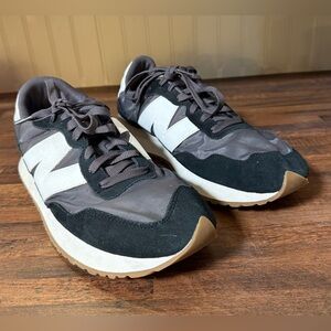 New Balance 237 Mens MS237GA Black Gray Mesh Athletic Running Shoes Size 12